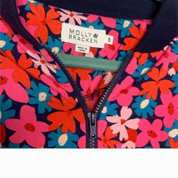 Molly Bracken floral bomber jacket sz S lightweight BTS style - Picture 7 of 7